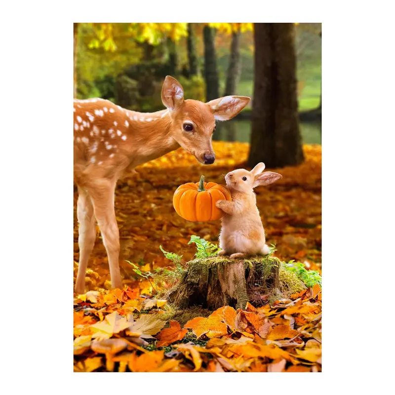 Fawn And Bunny Suede Garden Flag_x000D_