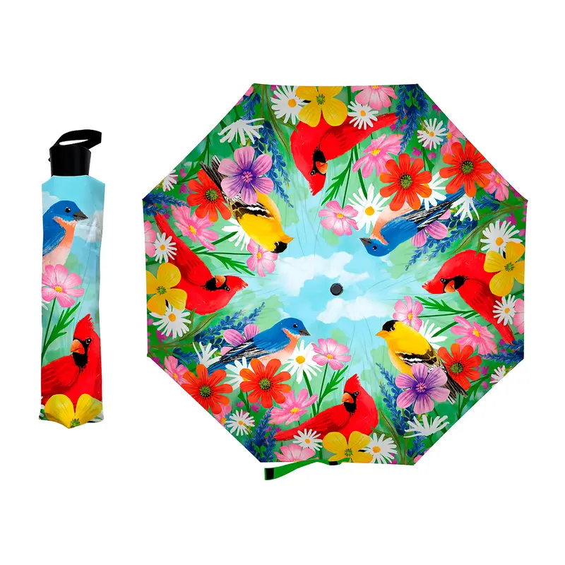 Feathered Trio Compact Manual Umbrella