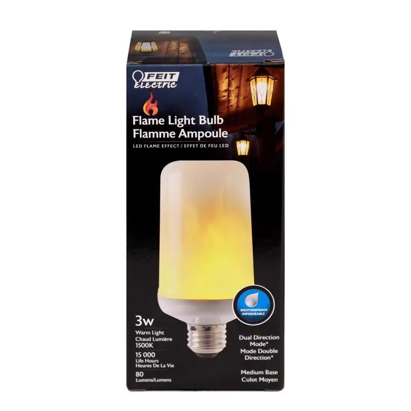 Feit Flame Bulb S6 E26 (Medium) LED Bulb Warm Candle Light 30 Watt Equivalence 1 pk - Open Box