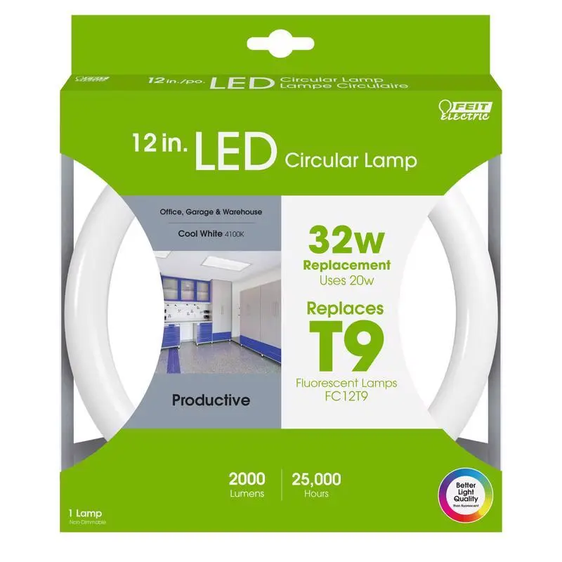 Feit Plug & Play T9 Cool White 12 in. G10Q Circular LED Bulb 32 Watt Equivalence 1 pk - Deal of The Week