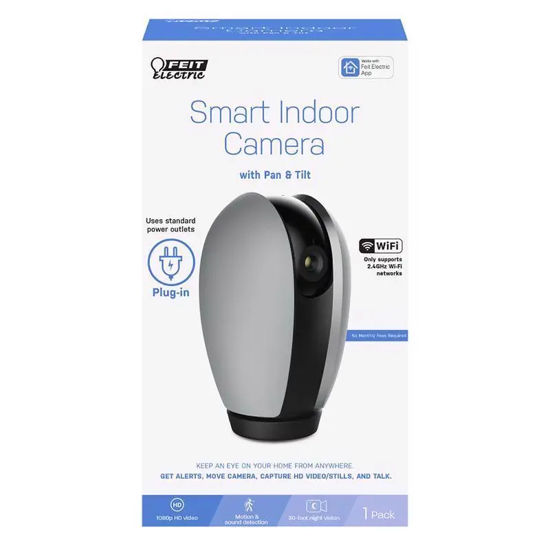 Feit Smart Home Plug-in Indoor Smart-Enabled Security Camera with Pan & Tilt - Deal of The Week