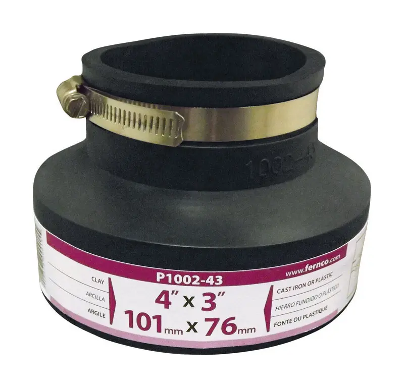 Fernco Schedule 40 4 in. Hub X 3 in. D Hub PVC Flexible Coupling 1 pk - Open Box