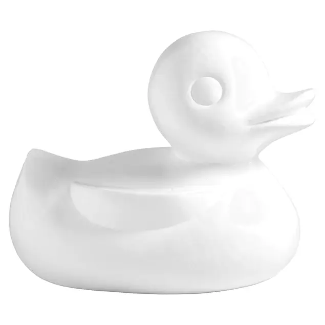 Fiberglass Duck Indore Sculpture, White By Gold Leaf Design Group