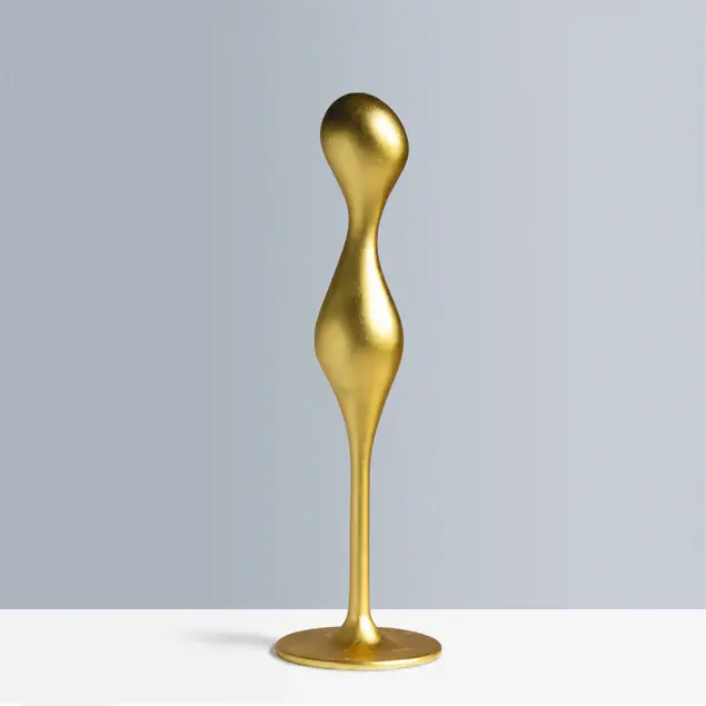 Fiberglass Ghost Sculpture 51"H Gold By Gold Leaf Design Group