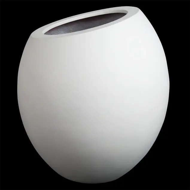 Fiberglass Sherry 29"H Planter, WHITE By Gold Leaf Design Group