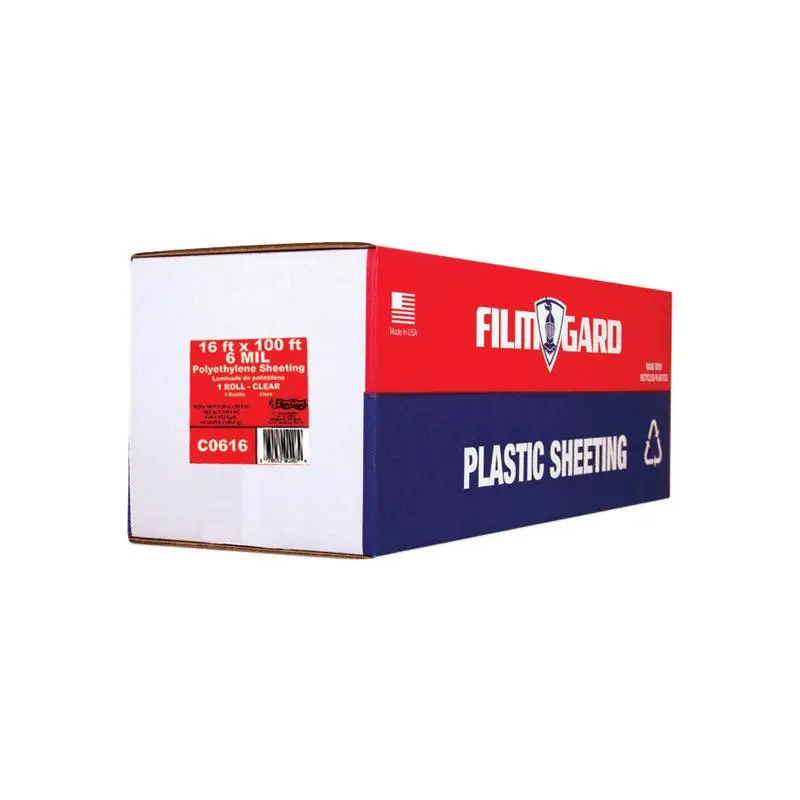 Film-Gard Plastic Sheeting 6 mil X 16 ft. W X 100 ft. L Polyethylene Clear 1 pk - Open Box