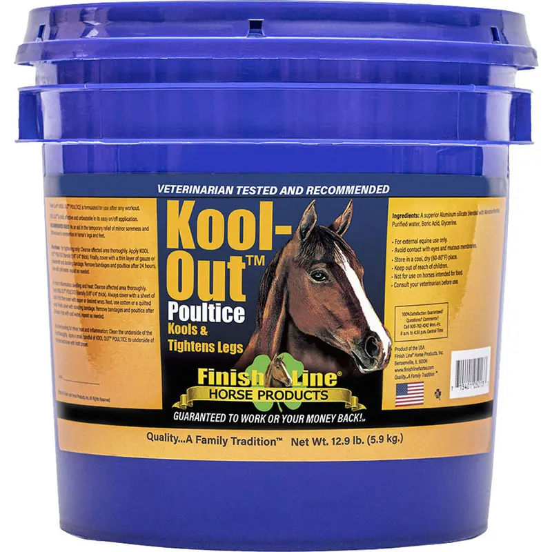 Finish Line Kool Out Clay Poultice Cooling Treatment for Horses Post Workout Recovery 12.9 lb