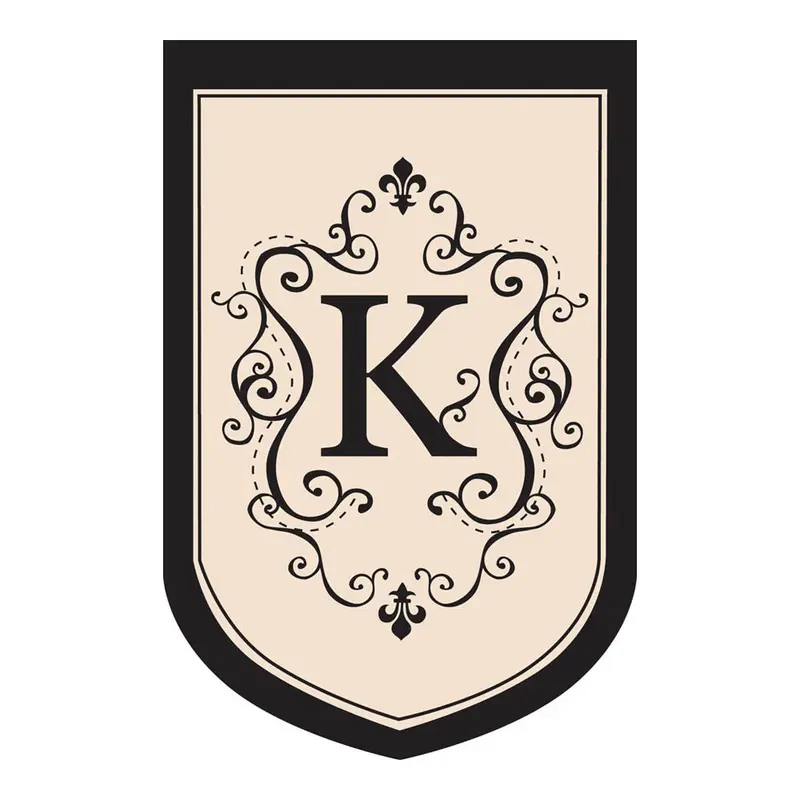 Flag,Applique,Gar,Monogram "K",16668