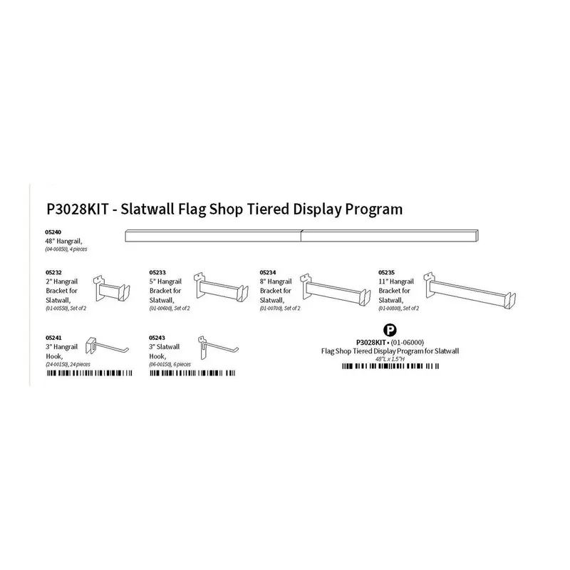Flag Shop Tiered Display Program for Slatwall