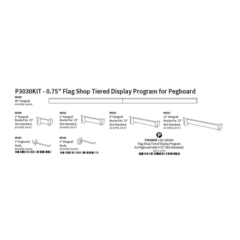Flag Shop Tiered Display Program with 0.75" Slot Standards