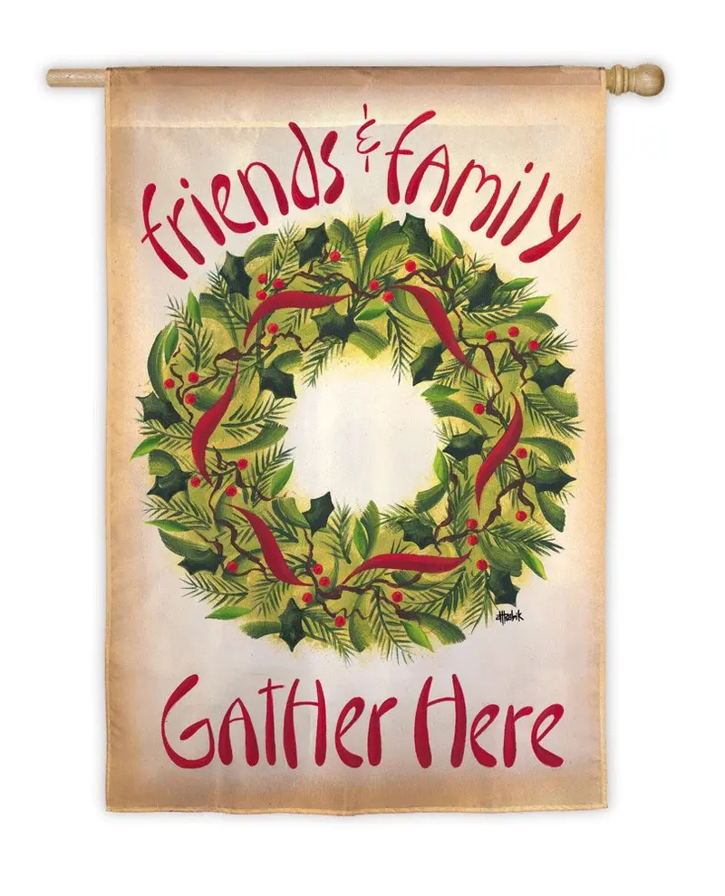 Flag, Sub, Gar, Friends & Family Gather Here, Evergreen Suede