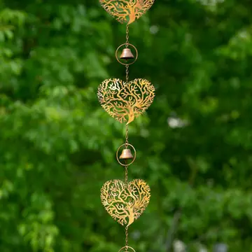 Flamed Triple Openworks Hearts Ornament
