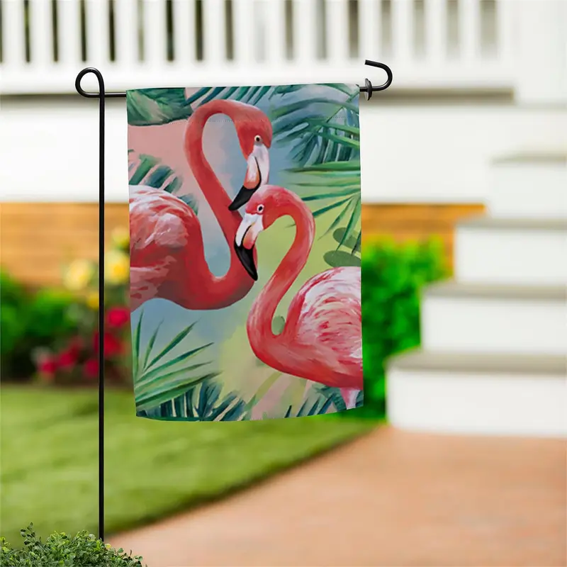 Flamingle Suede Garden Flag