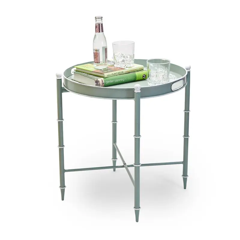 Fleurette Hand-Painted Floral Pattern Side / End Table By Two's Company