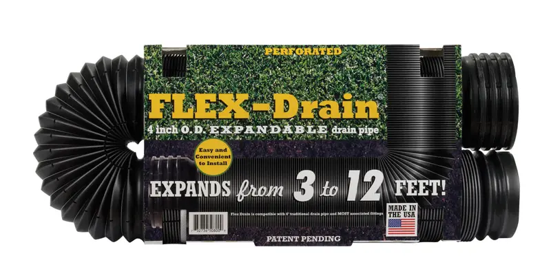 Flex-Drain 4 in. D X 12 ft. L Polypropylene Perforated Drain Pipe - Deal of The Week