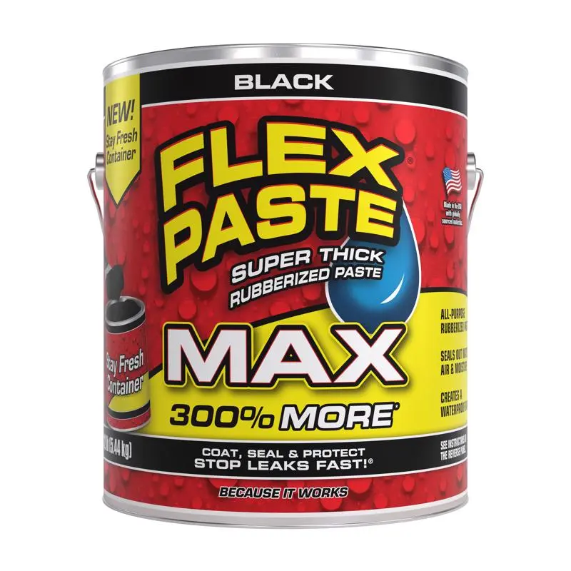 Flex Seal Family of Products Flex Paste MAX Black Rubber Coating 12 lb - Open Box