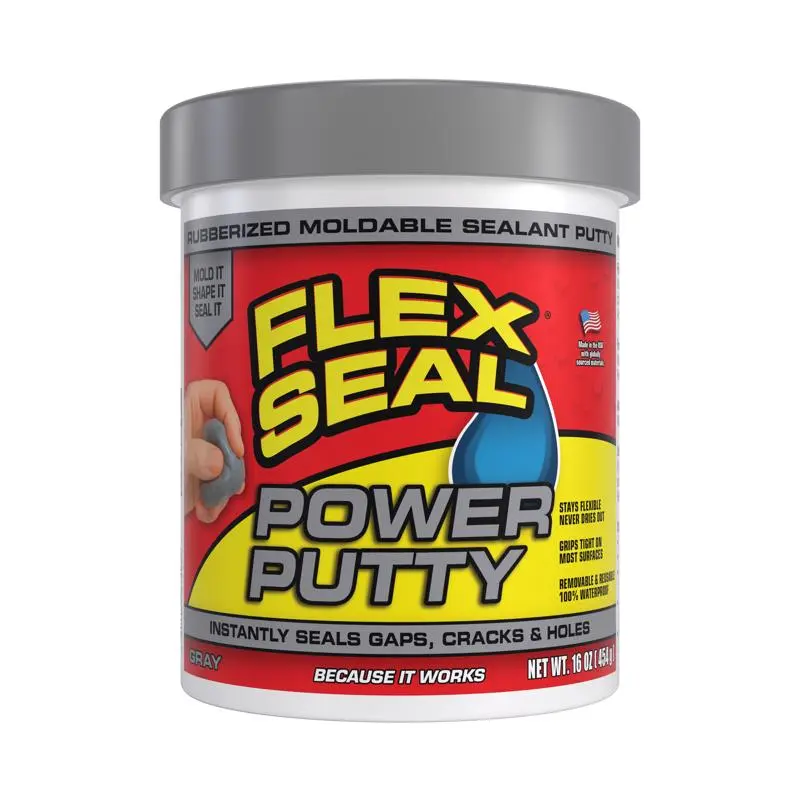 Flex Seal Family of Products Flex Seal Power Putty Gray Rubber Sealant 1 lb (Pack of 6)