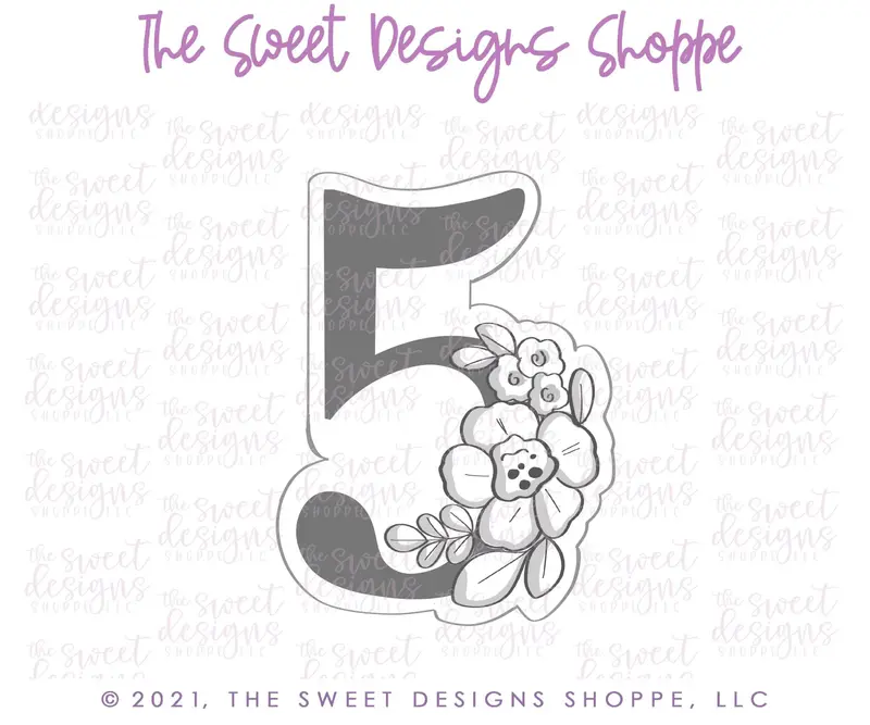Floral 5 - Cookie Cutter
