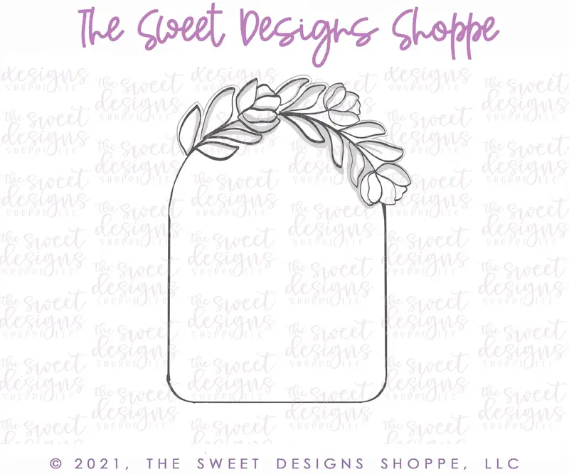 Floral Arch - Plaque - Cookie Cutter