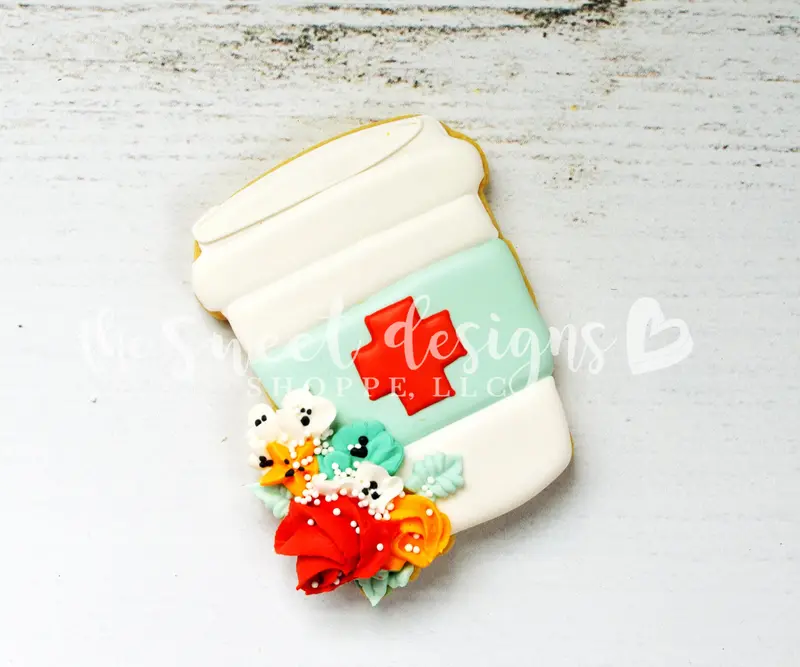 Floral Coffee Paper Cup - Cookie Cutter