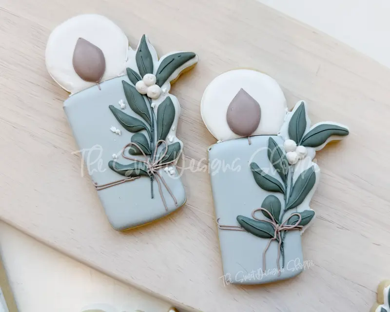 Floral Communion Candle - Cookie Cutter
