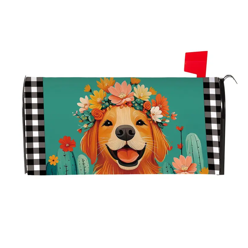 Floral Dog Mailbox Cover