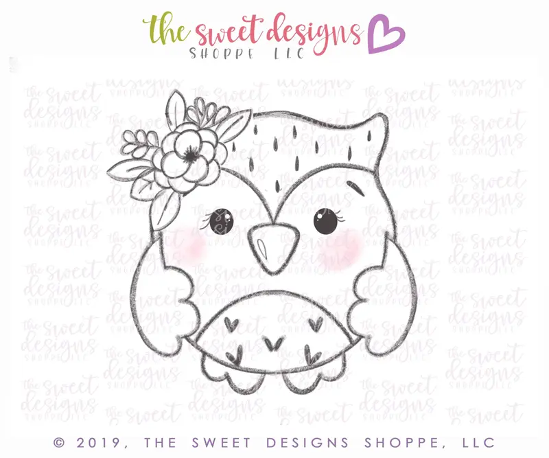 Floral Fall Owl - Cookie Cutter