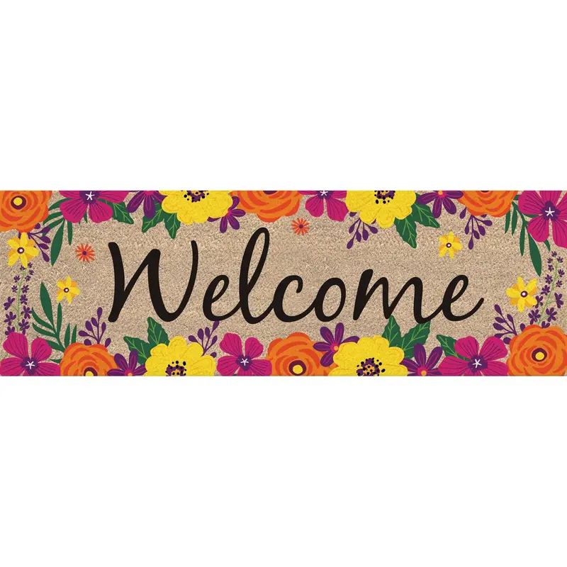 Floral Framed Welcome Kensington Switch Mat,2rms750