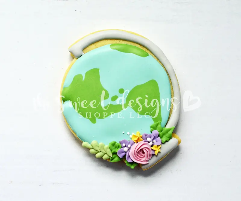 Floral Globe V2- Cookie Cutter