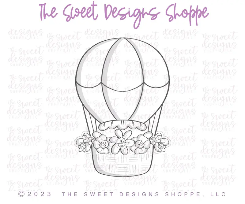 Floral Hot Air Balloon - Cookie Cutter