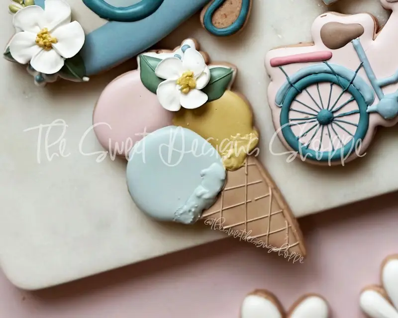 Floral Ice Cream - Cookie Cutter