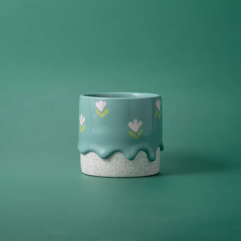 Floral Squat Cylinder