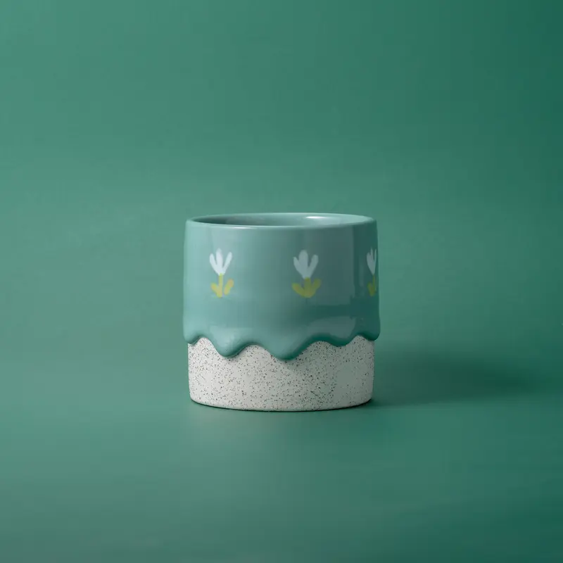 Floral Squat Cylinder