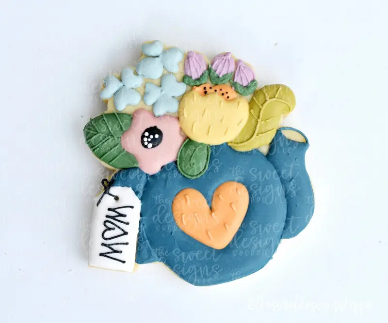Floral Tea Kettle - Cookie Cutter