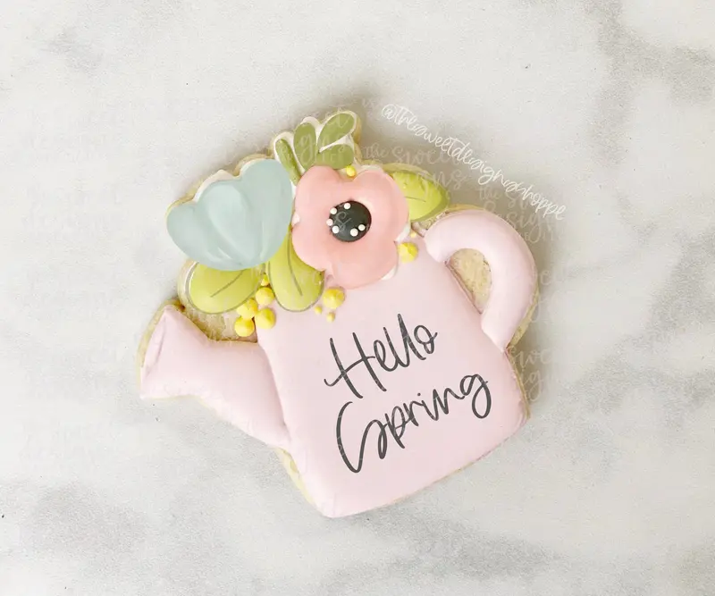 Floral Watering Can - Cookie Cutter