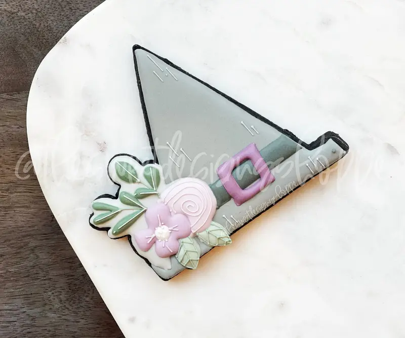 Floral Witch Hat - Cookie Cutter