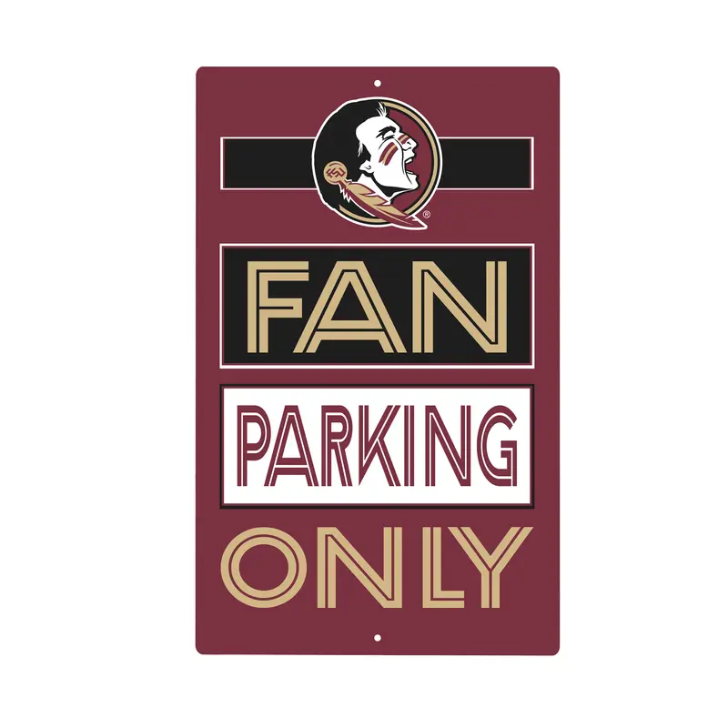 Florida State University Fan Parking USA Metal Wall Sign, 7.5" x 11.5"