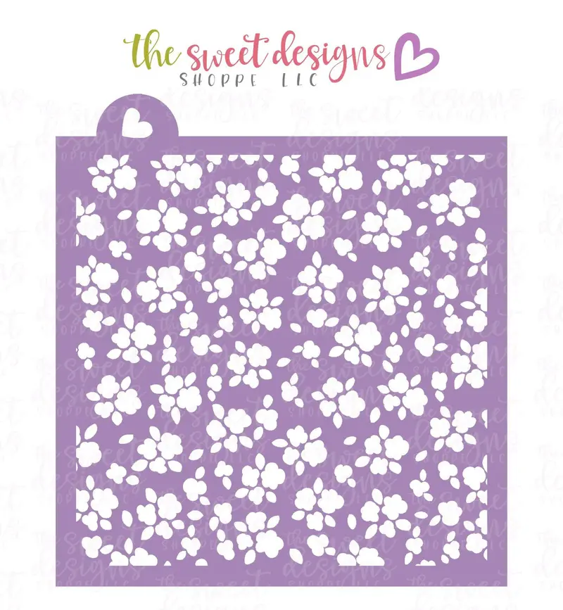 Flower Random Pattern - Stencil