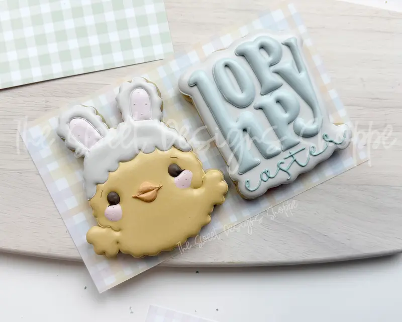 Fluffy Chick & Plaque Set - Set of 2 - Cookie Cutters