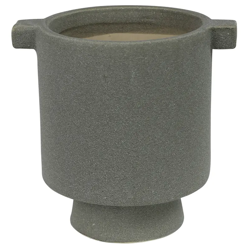 Flynn Cachepot, Ceramic, Light Green Set Of 3 By HomArt