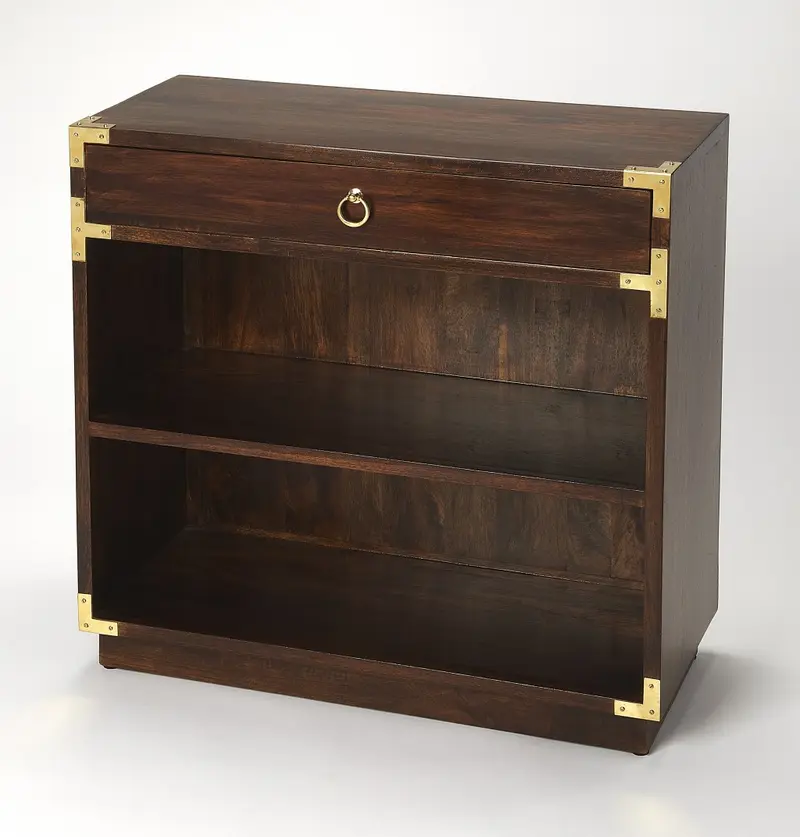 Forster Brown Campaign Bookcase By Homeroots