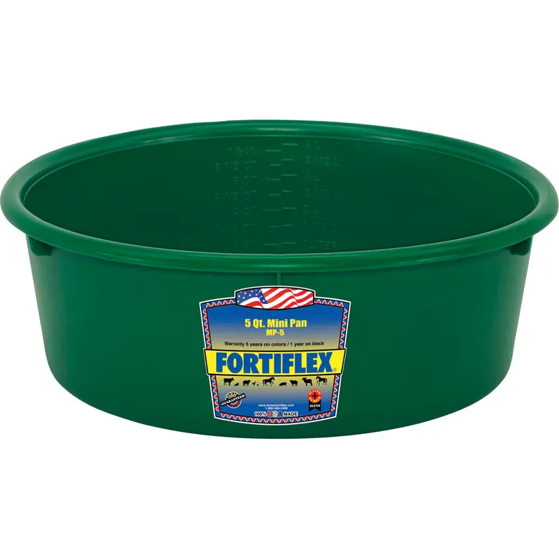 Fortiflex Mini Pan Feeder Green 5 qt
