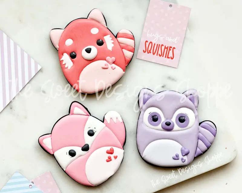 Fox, Raccoon and Red Panda Plush - Cookie Cutter