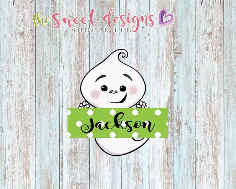 Friendly Ghost Plaque - Cookie Cutter