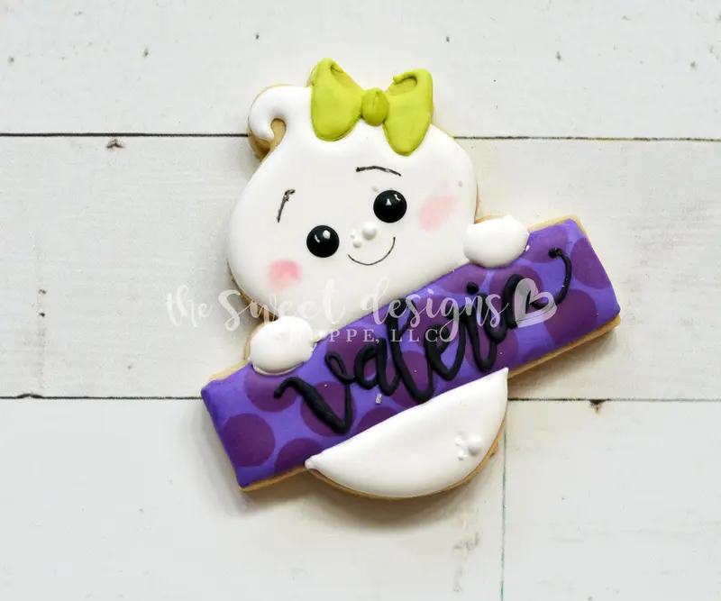 Friendly Girly Ghost Plaque - Cookie Cutter