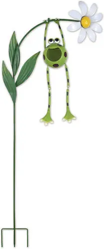 Frog Flower Stake-51"