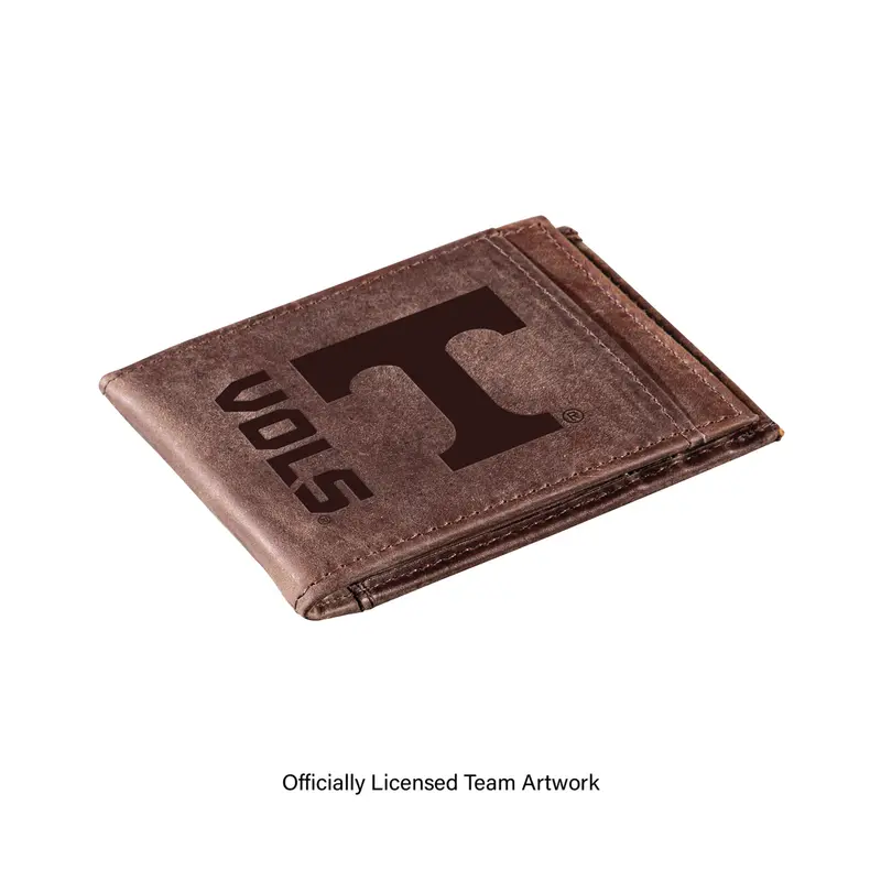 Front Pocket Wallet w/ RFID Blocking, University of Tennessee, Brown