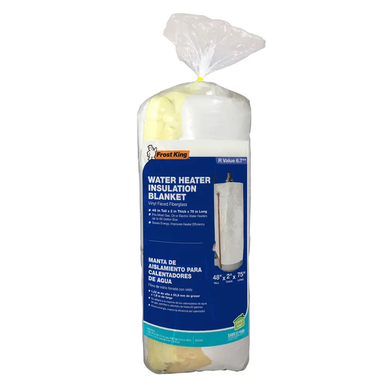 Frost King 48 in. X 75 in. L Fiberglass/Vinyl Water Heater Insulation - Open Box