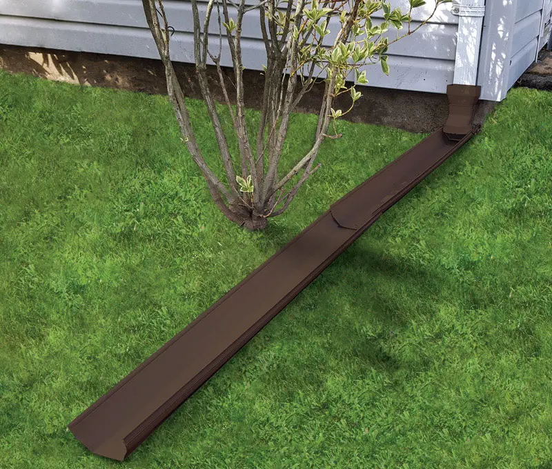 Frost King Tilt N' Drain 2 in. H X 5.5 in. W X 6 ft. L Brown Vinyl Downspout Extension - Deal of The Week