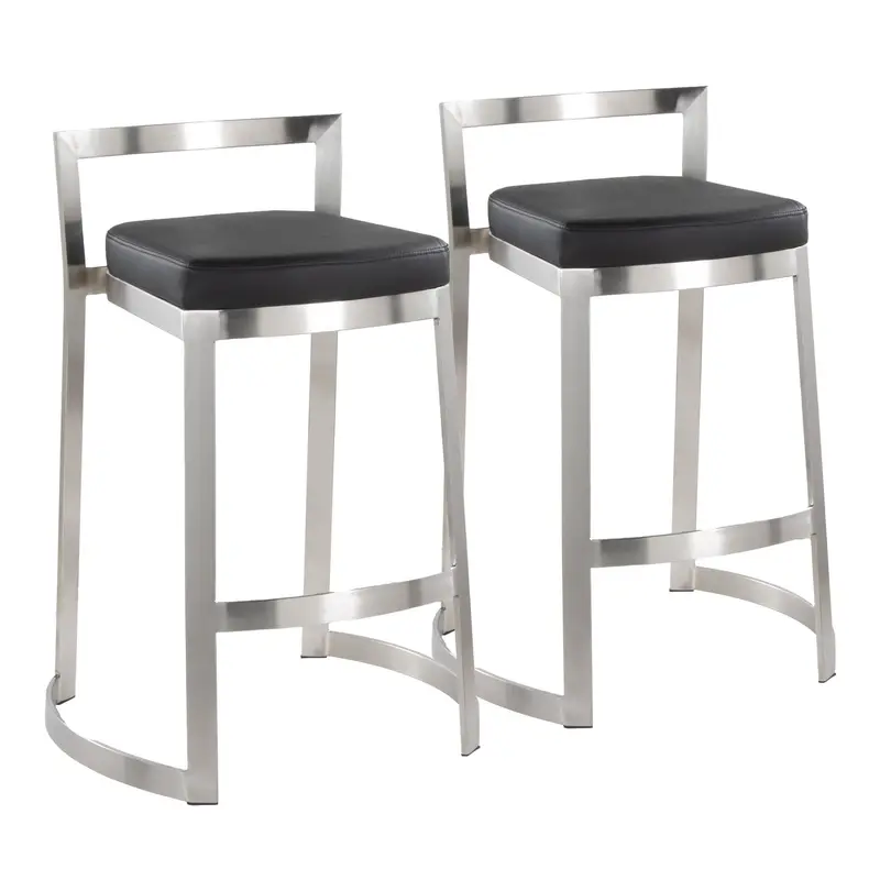 Fuji DLX Counter Stool - Set of 2 By LumiSource - B28-FUJDLX BK2